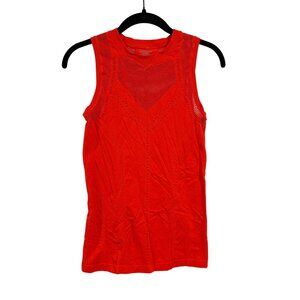 Athleta Oxygen Mesh Tank Top Orange Size S